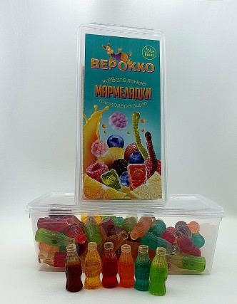 №2 Жевательный мармелад Бутылочки МИКС, 250г      в Йошкар-Оле