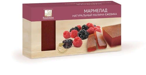 №2 Мармелад пластовый 210г МАЛИНА-ЕЖЕВИКА в Йошкар-Оле
