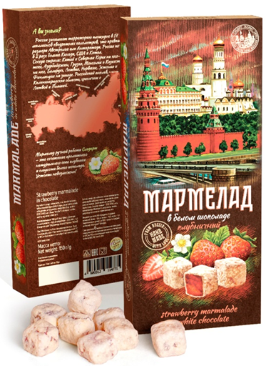  Сладарт Мармелад Клубничный в белом шоколаде, 150г   в Йошкар-Оле